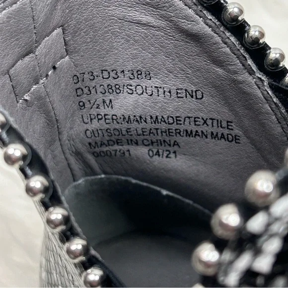 Seven Dials Black Snakeskin Ankle Booties Size 9.5 - Picture 11 of 12